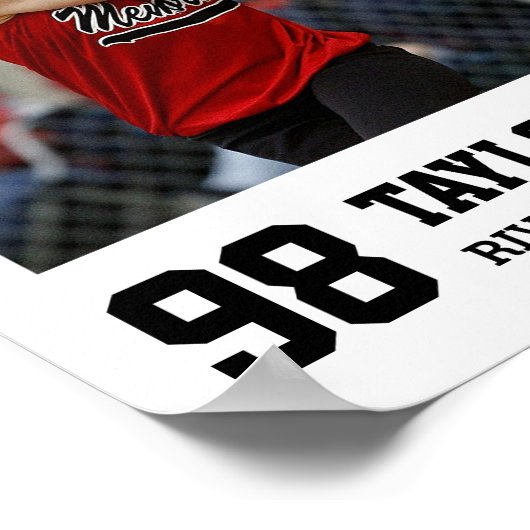 Softbal Team Senior 2025 Sport Fotocollage Poster (Hoek)