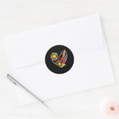 Softbal Tools Zonnebloem Hartvorm Bloemig Cute F Ronde Sticker (Envelop)