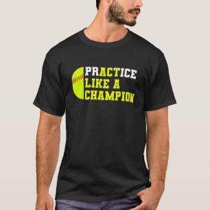 Softbal training als een kampioensvanger werper t-shirt