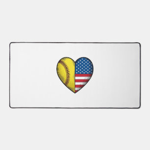 Softbal USA Vlag Hart Vintage Vector Design_1 Bureaumat