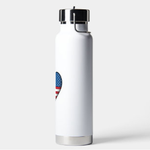 Softbal USA Vlag Hart Vintage Vector Design_1 Waterfles
