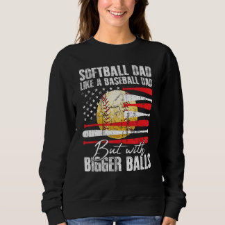 Softbal vader als een honkbal vader VS vlag vaders Trui