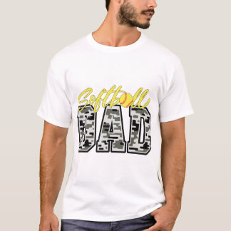 Softbal Vader Camo Ontwerp – Trotse Sport Vader  T-shirt