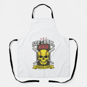 Softbal Vader Dochter Competitie Vintage Vector De Schort