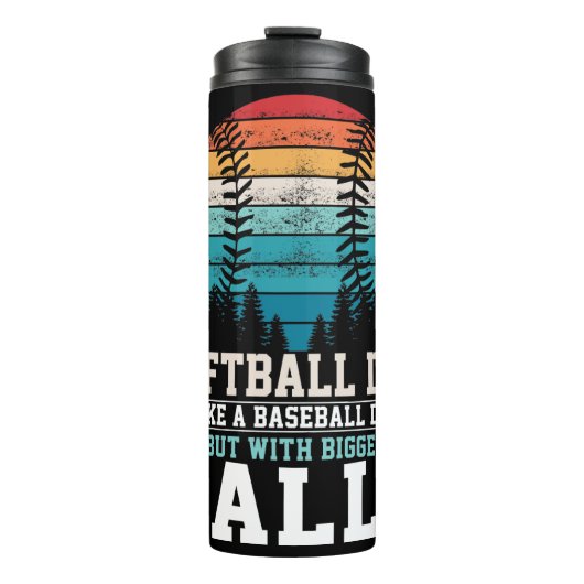  softbal vader grotere ballen thermosbeker (Voorkant)