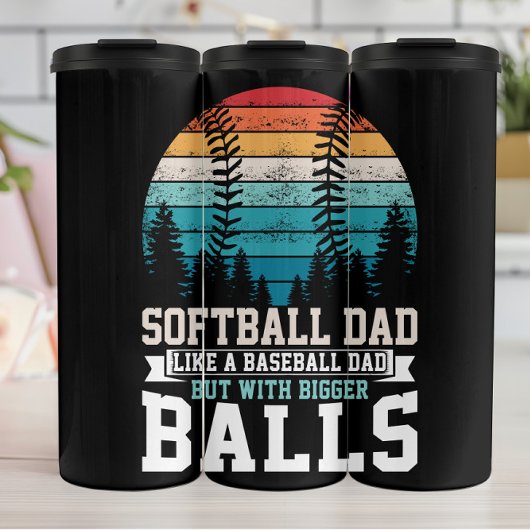  softbal vader grotere ballen thermosbeker