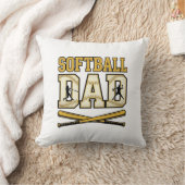 Softbal Vader Vintage Gravure Bat Grafisch_1 Kussen (Deken)