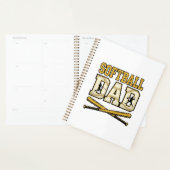 Softbal Vader Vintage Gravure Bat Grafisch_1 Planner (Display)