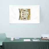 Softbal Vader Vintage Gravure Bat Grafisch_1 Spandoek (Beurs)
