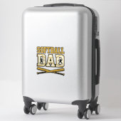 Softbal Vader Vintage Gravure Bat Grafisch_1 Sticker (Koffer)