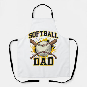 Softbal Vader Vintage Varsity Gekruiste Slaghouten Schort