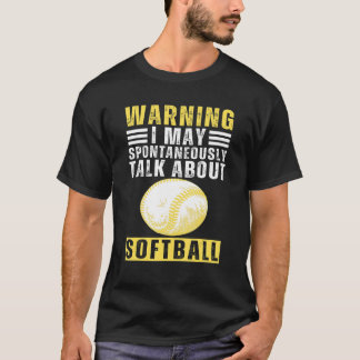 Softbal Vader Zegt Softbal Spelers Softbal T-shirt