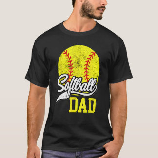 Softbal vader zoals een honkbal vader met grotere t-shirt