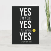 Softbal Verjaardagskaarten Sportatleet Athletic Kaart (Voorkant)