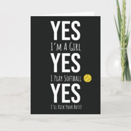 Softbal Verjaardagskaarten Sportatleet Athletic Kaart