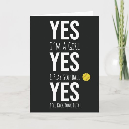 Softbal Verjaardagskaarten Sportatleet Athletic Kaart (Voorkant)