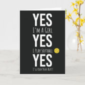 Softbal Verjaardagskaarten Sportatleet Athletic Kaart (Gele Bloem)