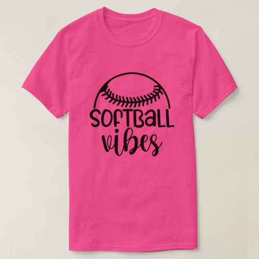 Softbal vibes01 t-shirt (Design voorkant)