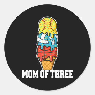 Softbal Volleybal Basketbal Moeder Ijs Zomer Ronde Sticker