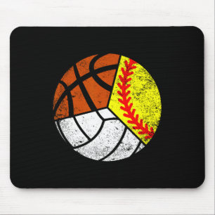 Softbal Volleybal Basketbal Speler Grappige Bal S Muismat