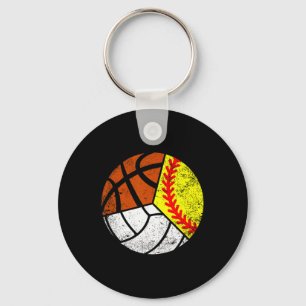 Softbal Volleybal Basketbal Speler Grappige Bal S Sleutelhanger