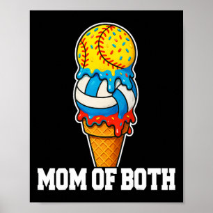 Softbal Volleybal Moeder Ijs Drip Zomer Wedstrijd Poster