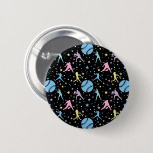 Softbal voor meisjes - Vrouwelijke spelers met ste Ronde Button 5,7 Cm