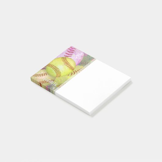 Softbal voor vrouwen post-it® notes (Schuin)