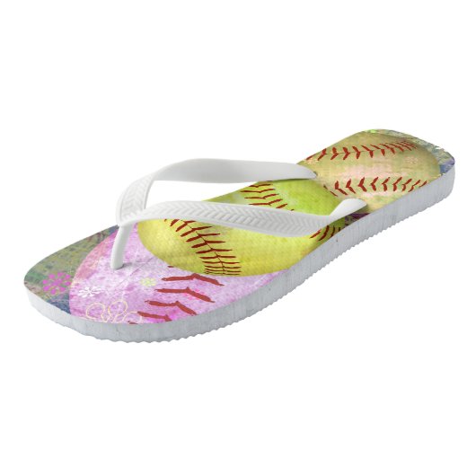 Softbal voor vrouwen teenslippers (Schuin)