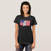 Softbal Vs Vlag Pitcher Batter Catcher Softbal T-shirt (Voorkant volledig)
