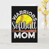 Softbal Warriors Moeder - Moederdag Softbal Mama Kaart (Gele Bloem)
