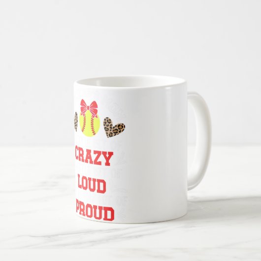 Softbal werper moeder trots mama van een softbal v koffiemok (Voorkant rechts)