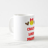 Softbal werper moeder trots mama van een softbal v koffiemok (Voorkant links)