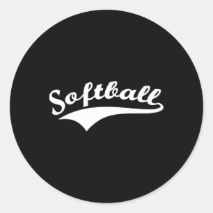 Softbal Woord School Team Speler Recreatieve Zacht Ronde Sticker