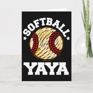 Softbal Yaya Bedrukte Vintage Grappige Oma Gam Kaart