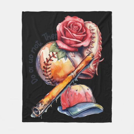 Softbal Zomer Fleece Deken (Voorkant)