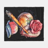 Softbal Zomer Fleece Deken (Voorkant (Horizontaal))