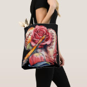 Softbal Zomer Tote Bag (Dichtbij)