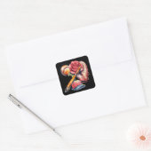 Softbal Zomer Vierkante Sticker (Envelop)