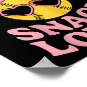 Softbal Zus Snackliefhebber Grappige Softbal Poster (Hoek)