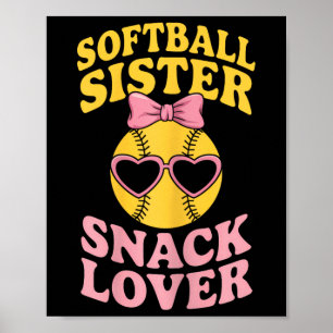 Softbal Zus Snackliefhebber Grappige Softbal Poster