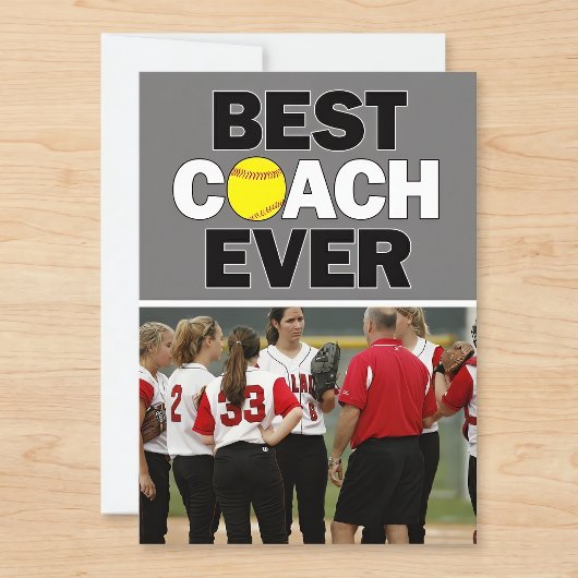 Softbalcoach Aller Tijden Aangepaste Foto Bedankt