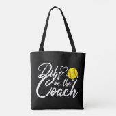 Softbalcoach Vrouw Dibs op de Coach Tote Bag (Achterkant)