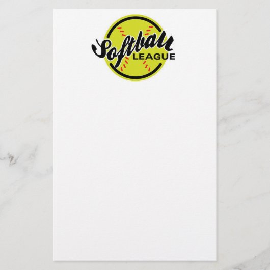 Softbalcompetitie Stationair Briefpapier (Voorkant)