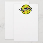 Softbalcompetitie Stationair Briefpapier (Voorkant / Achterkant)