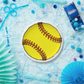 Softbalfeest papieren borden bordje (Feest)