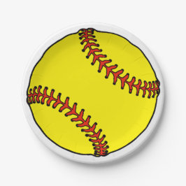 Softbalfeest papieren borden bordje