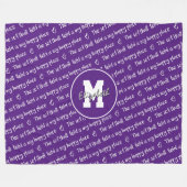 softbalgebied gelukkig plaats paars wit OM HET EVE Fleece Deken (Voorkant (Horizontaal))