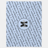 softbalgebied mijn gelukkige plaatslicht blauw OM  Fleece Deken (Voorkant)