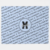 softbalgebied mijn gelukkige plaatslicht blauw OM  Fleece Deken (Voorkant (Horizontaal))